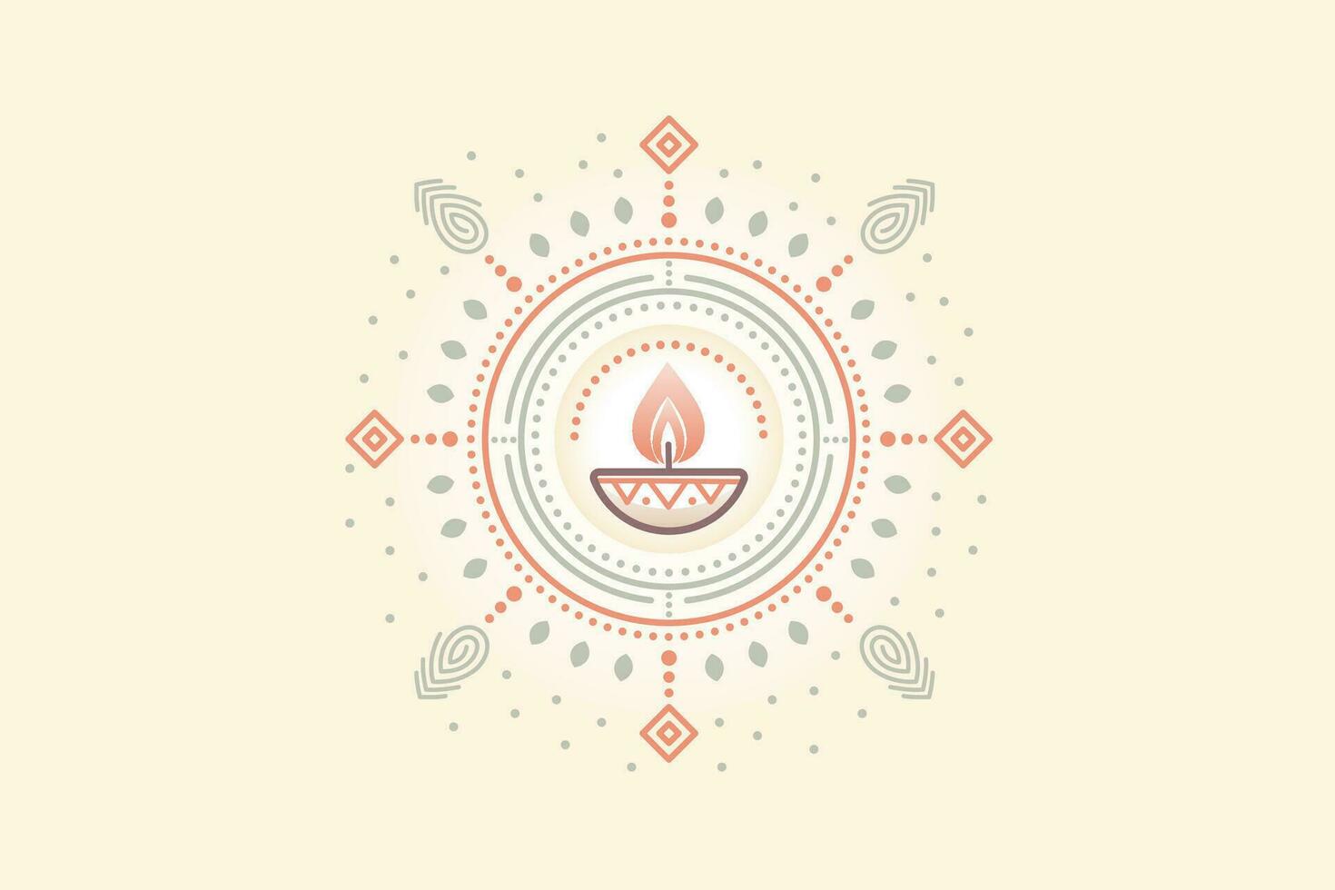 Illustration of Diwali festival background with Diwali diya vector