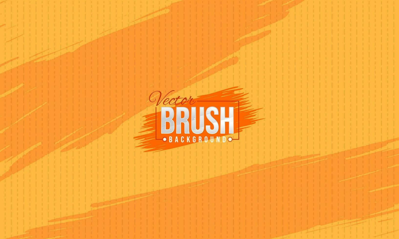 Orange brush background with strips texture vector