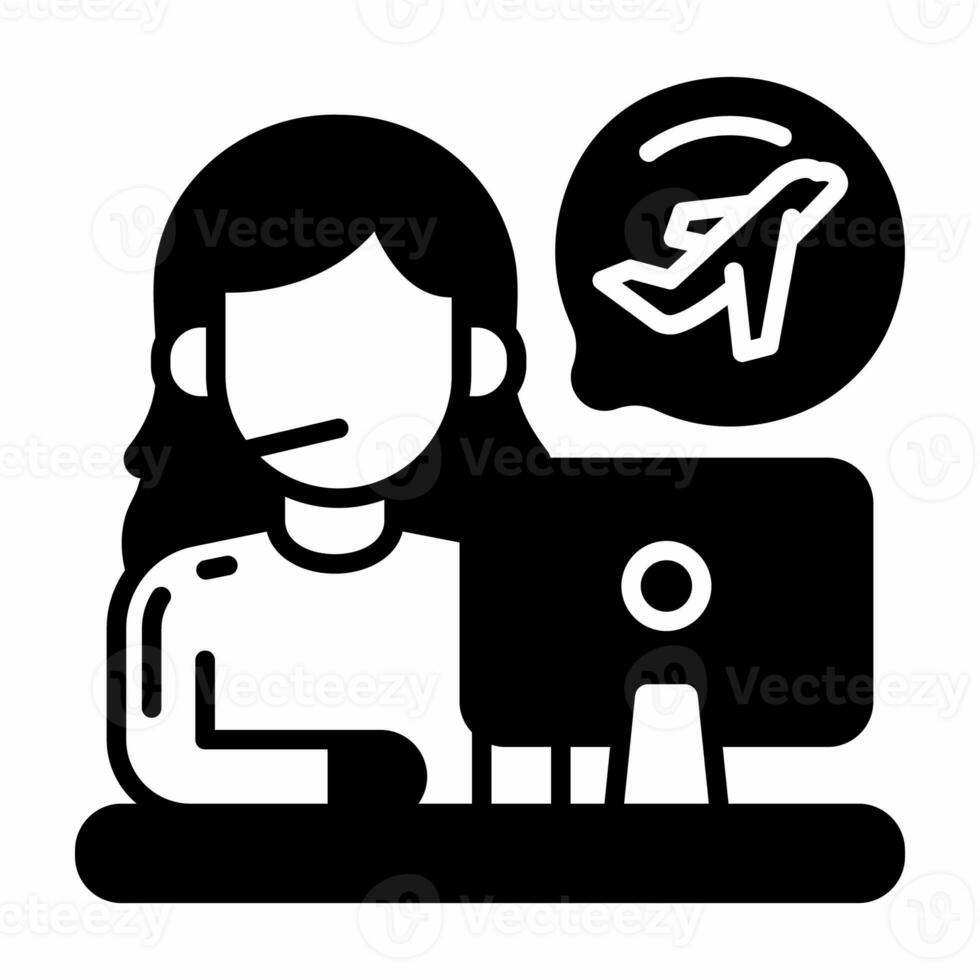 Travel Agent icon in vector. Illustration photo