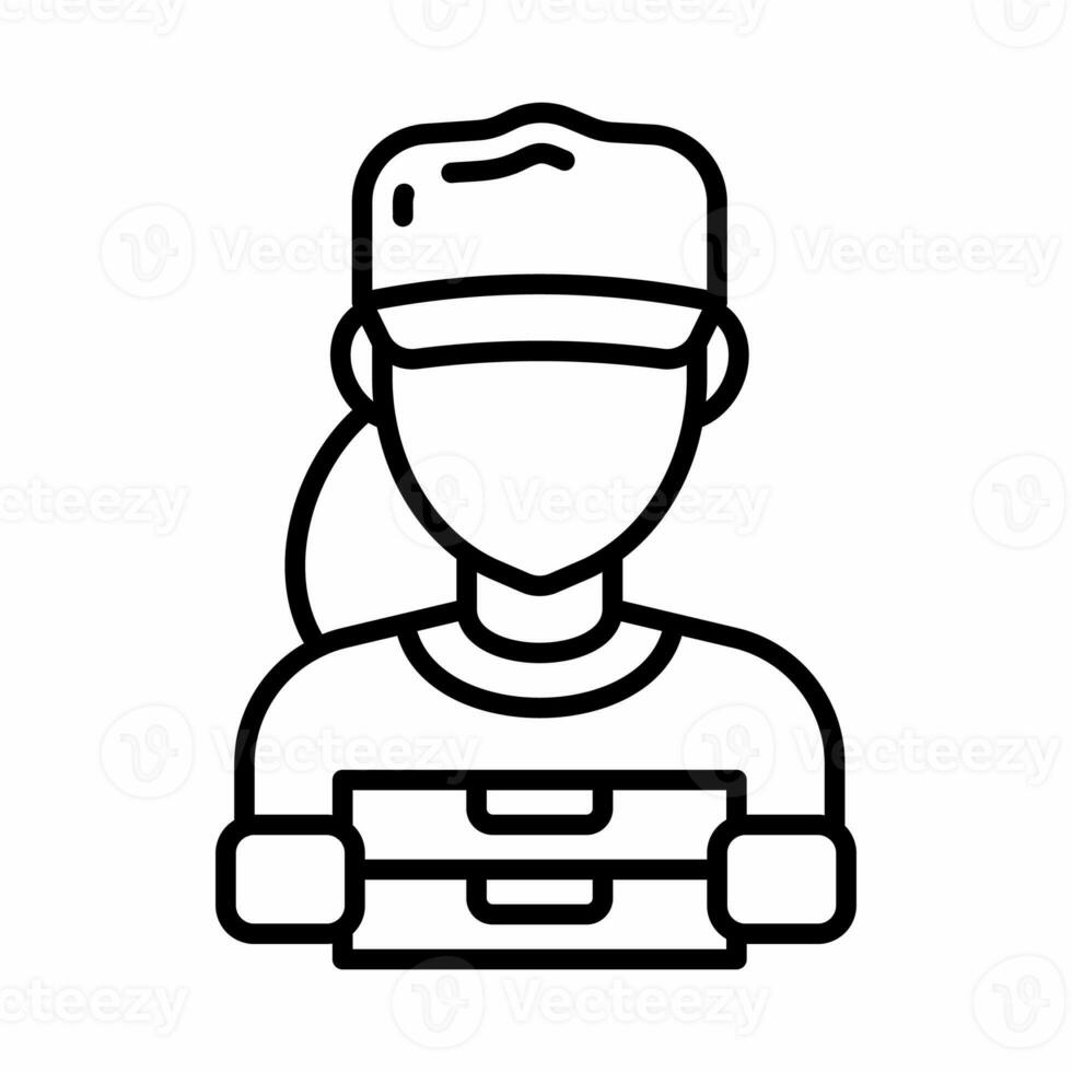 Food Delivery Woman icon in vector. Illustration photo