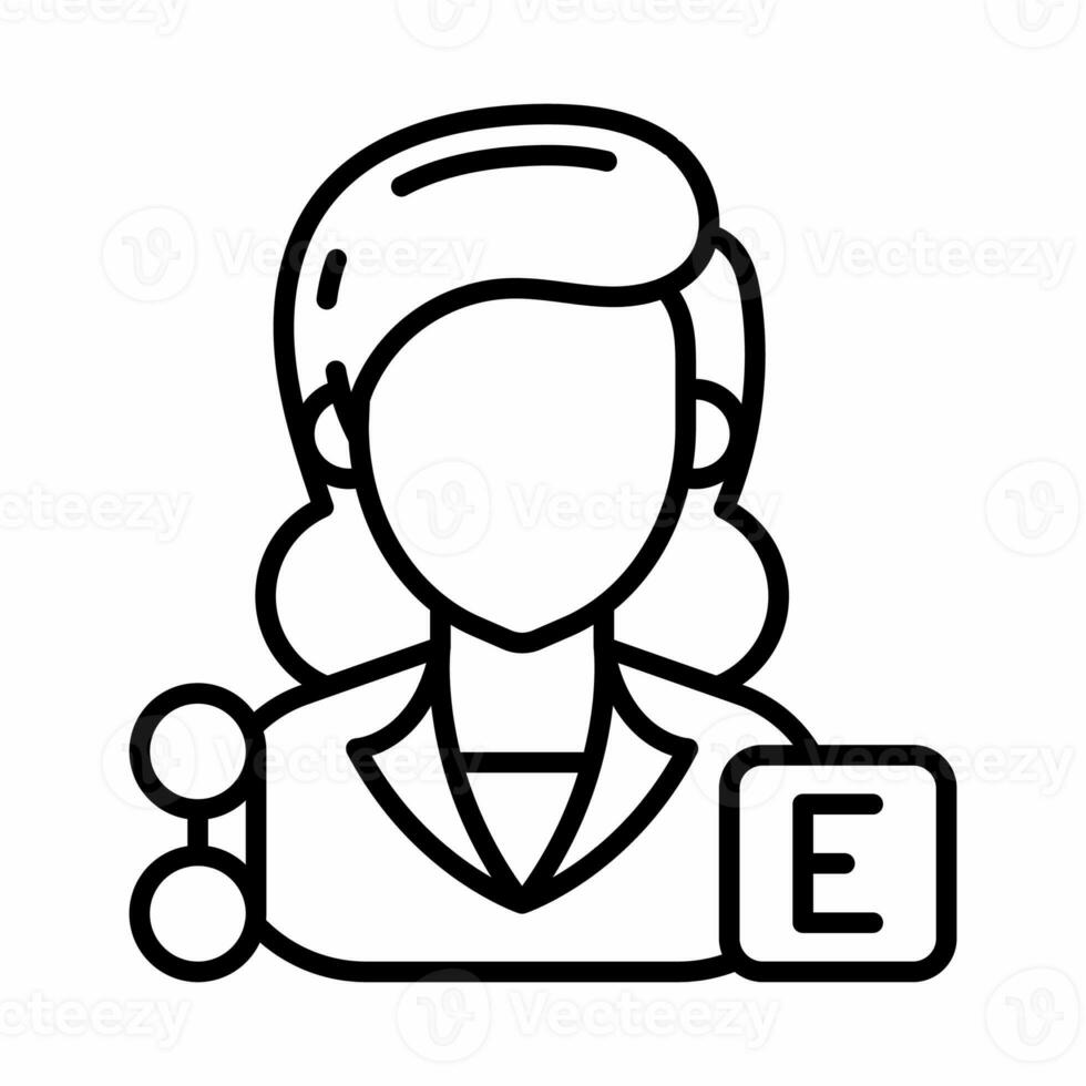 optometrista icono en vector. ilustración foto