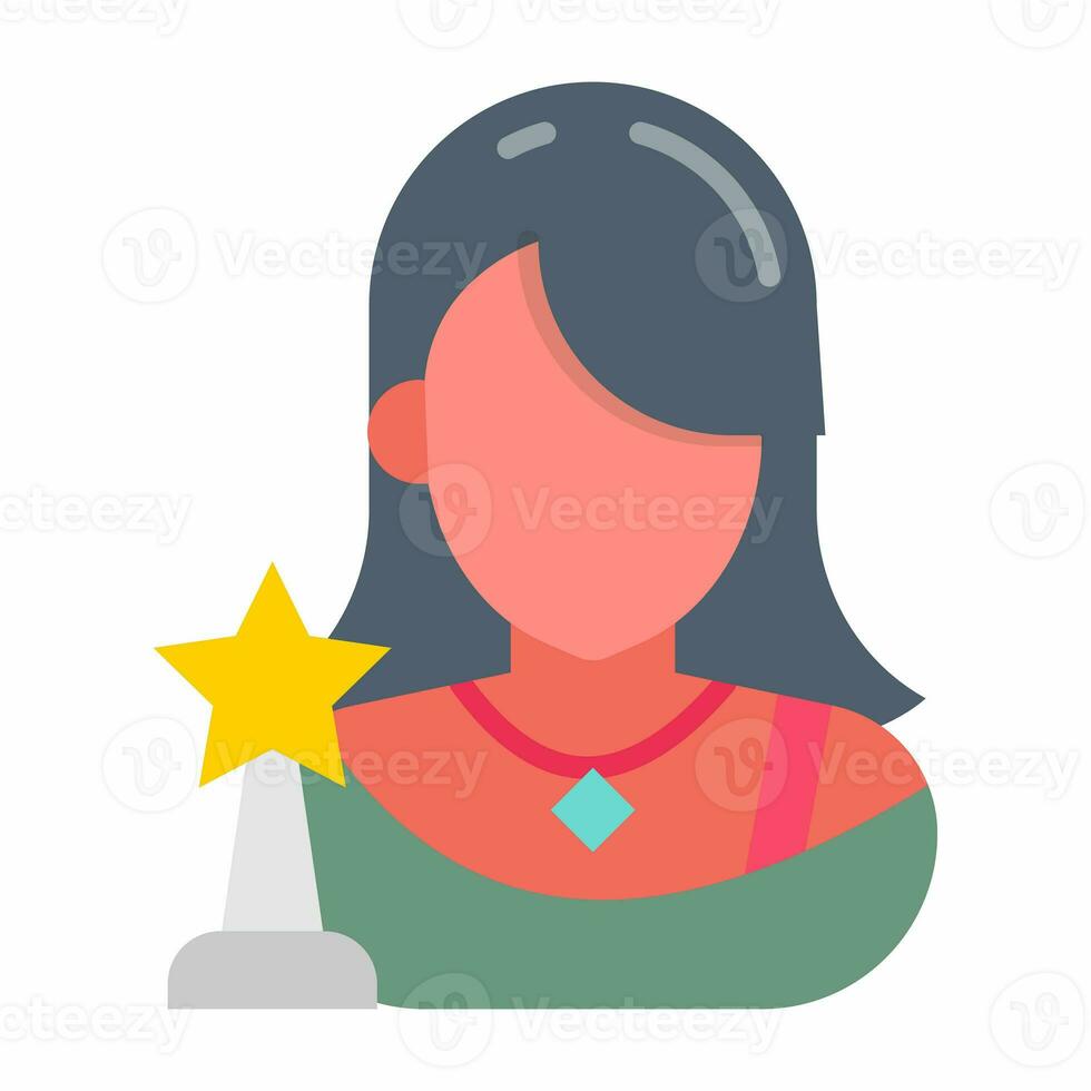 Actress icon in vector. Illustration photo