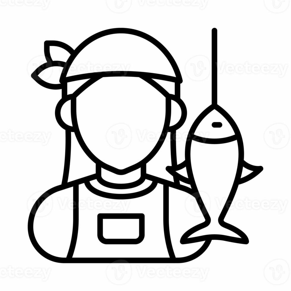 Fisher icon in vector. Illustration photo