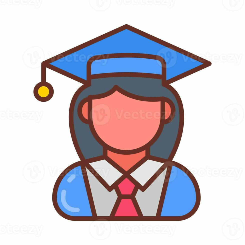 Student icon in vector. Illustration photo