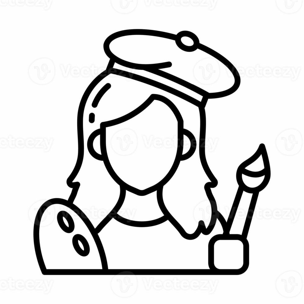 Artist icon in vector. Illustration photo