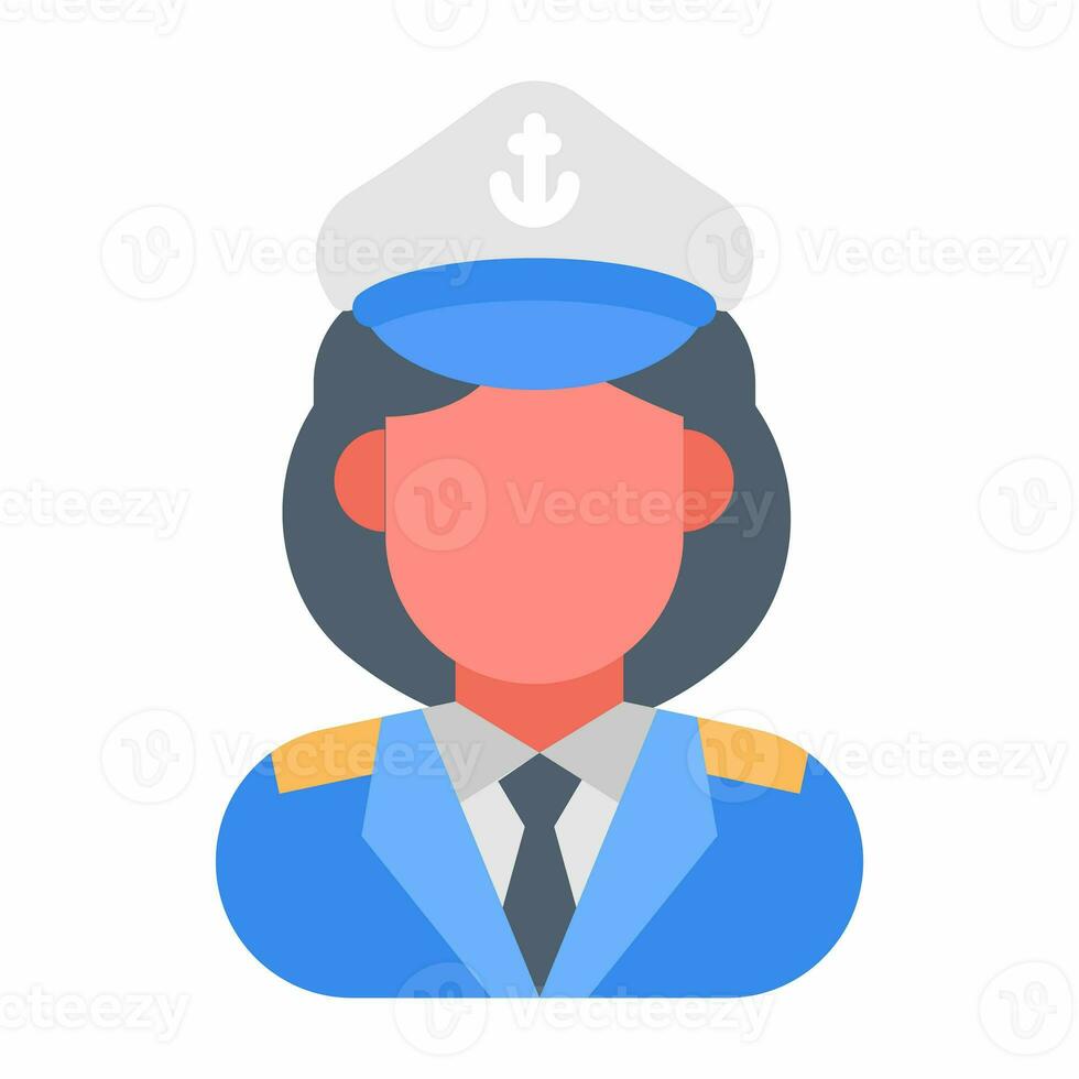 mar capitán icono en vector. ilustración foto