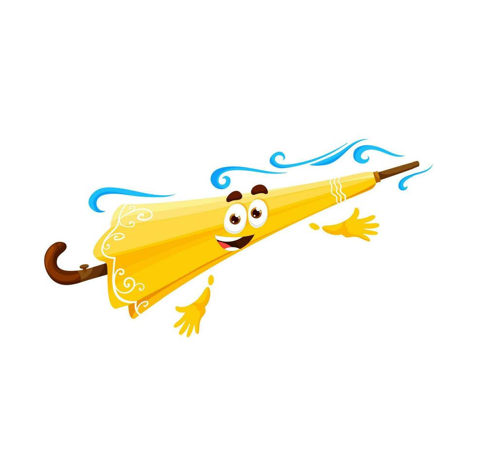 dibujos animados amarillo paraguas personaje, vector sombrilla