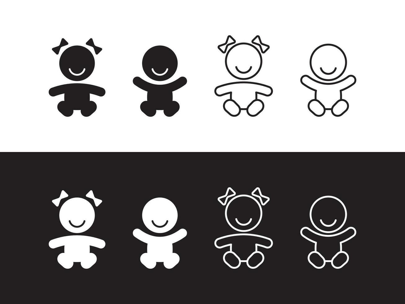 Baby on board conceptual badges. Child safety sticker warning emblem. Vector scalable graphics