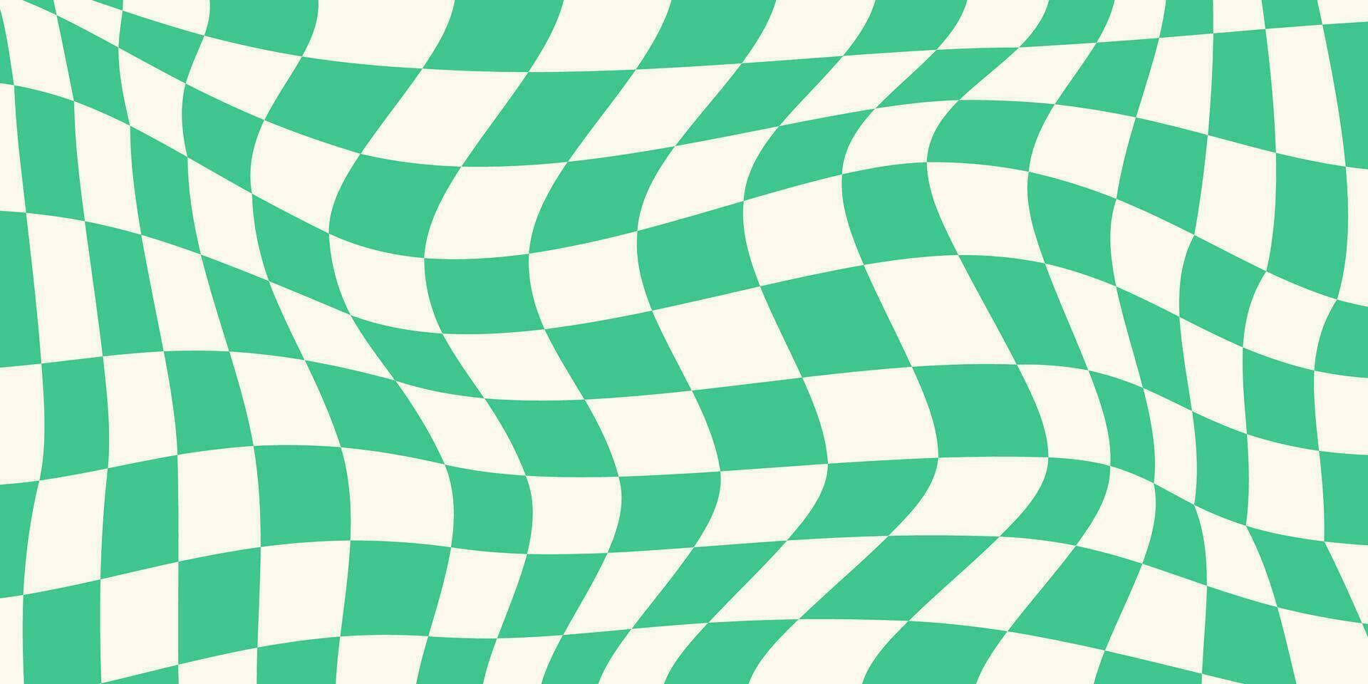 70s background in retro hippie style. Wave pattern, checkerboard, net. Texture vector illustration. Distorted in a psychedelic and Y2k aesthetic style