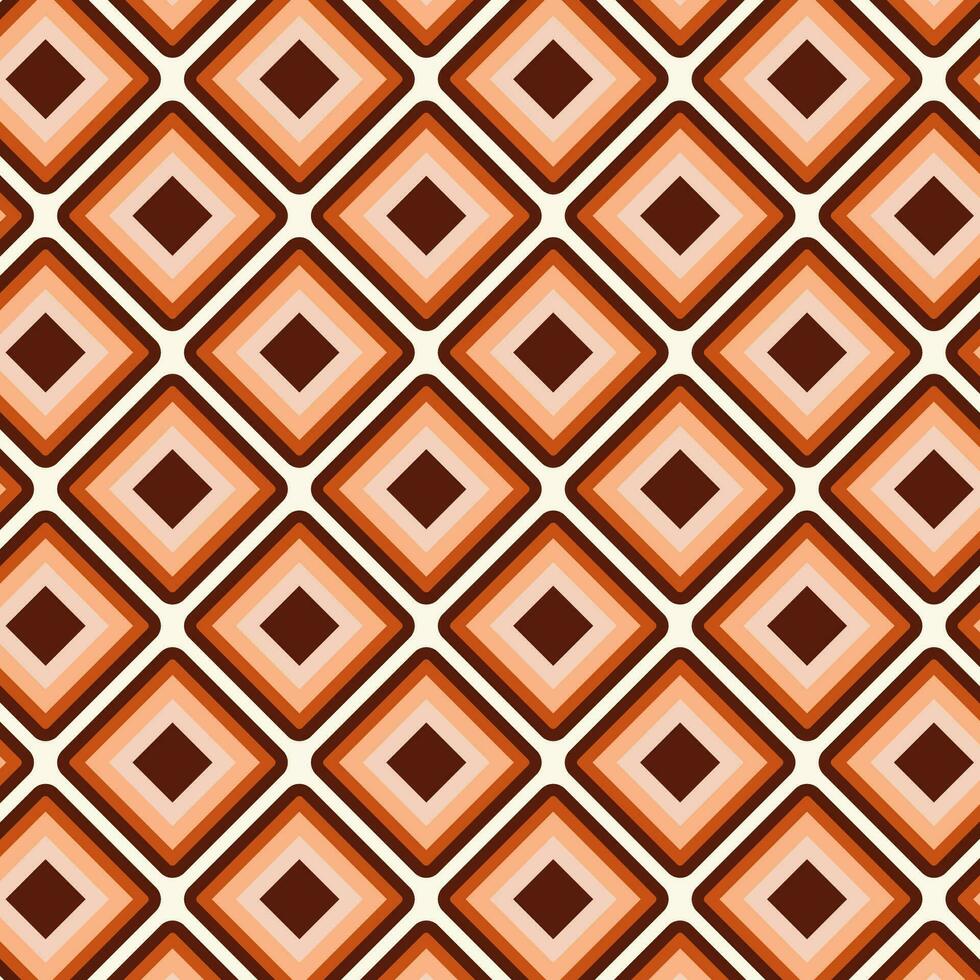 Seamless pattern in retro style. Abstract texture decorative 50's, 60's, 70's style. Can be used for fabric, wallpaper, textile, wall decoration. Vector illustration