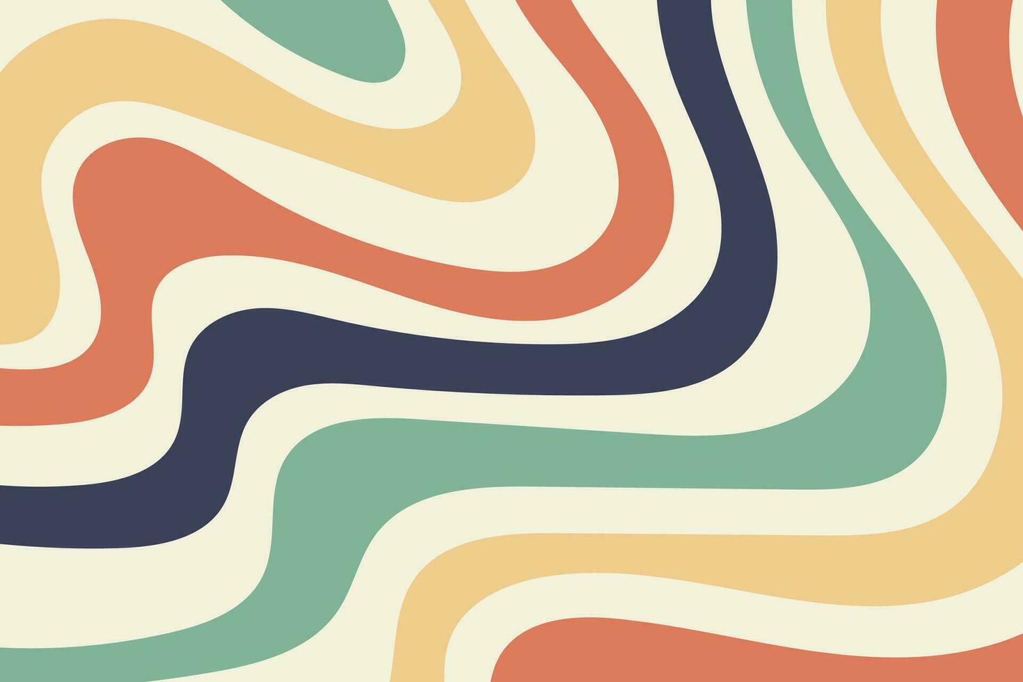 Sychedelic groovy retro background with colorful waves. Vector ...