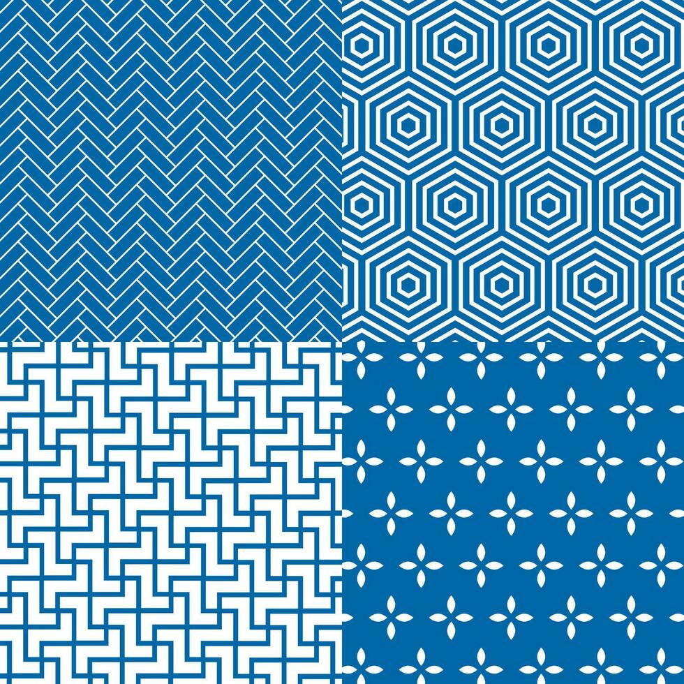 Set of pattern in japanese style. Abstract texture in japanese style. Can be used for fabric, wallpaper, textile, wall decoration. Vector illustration