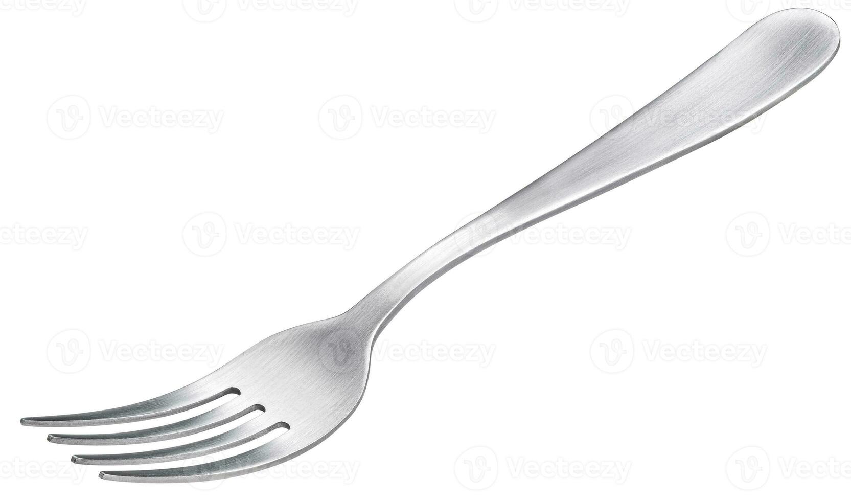 Metal fork isolated on white background, full depth of field photo