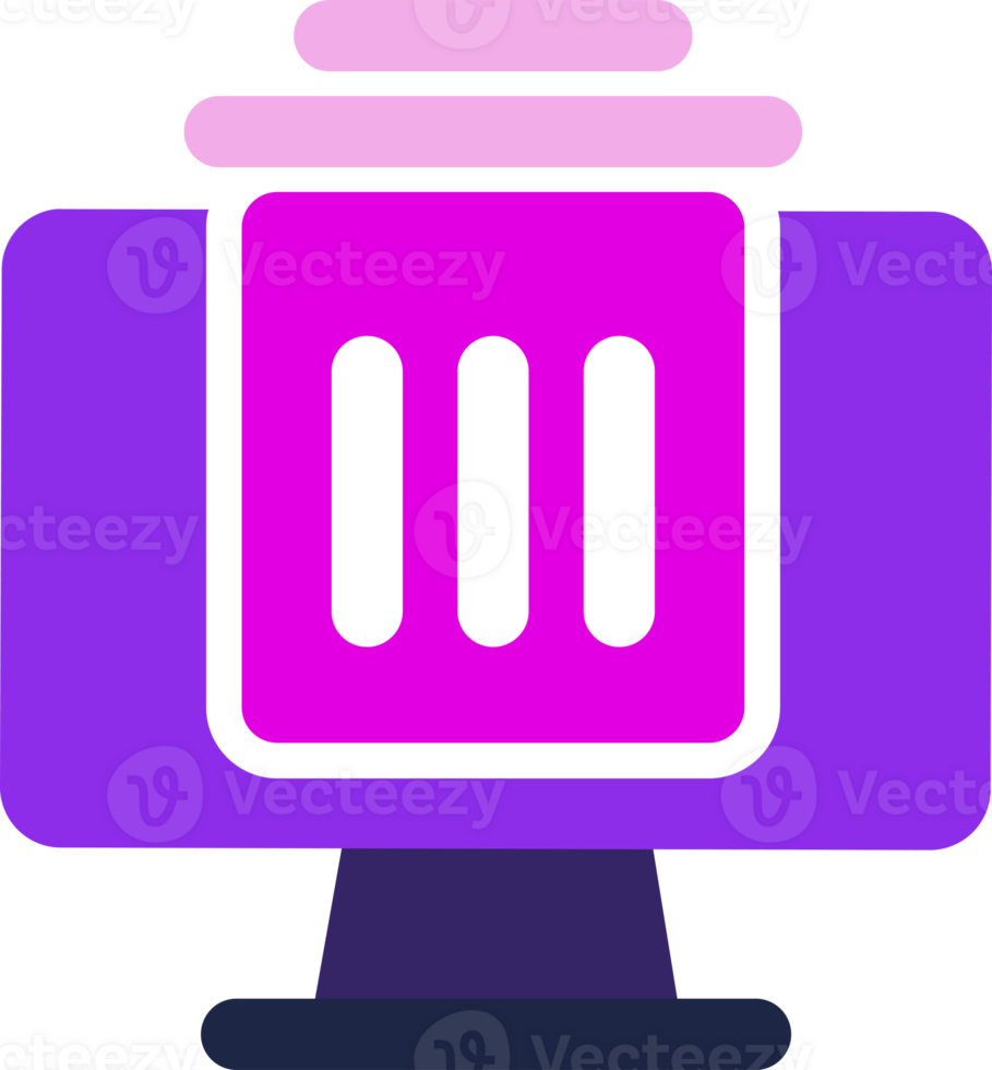 Purper computer icoon png