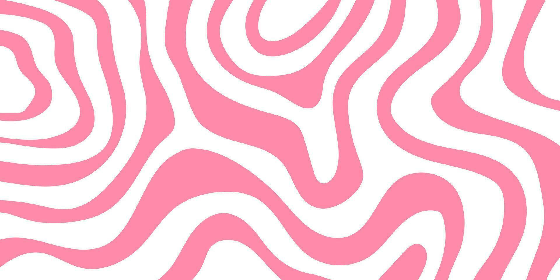 Horizontal abstract background with colorful wave pattern. Trendy vector illustration in retro style 60s, 70s.