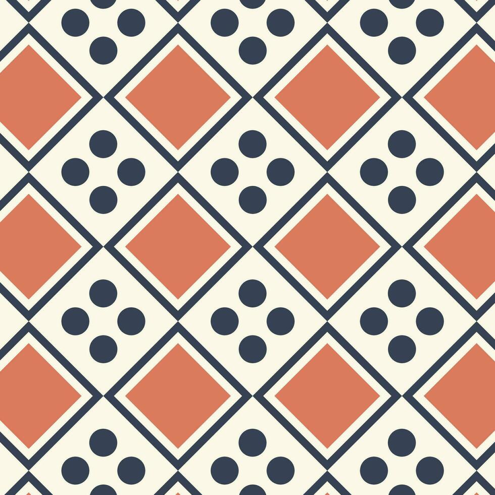 Seamless pattern in retro style. Abstract texture decorative 50's, 60's, 70's style. Can be used for fabric, wallpaper, textile, wall decoration. Vector illustration