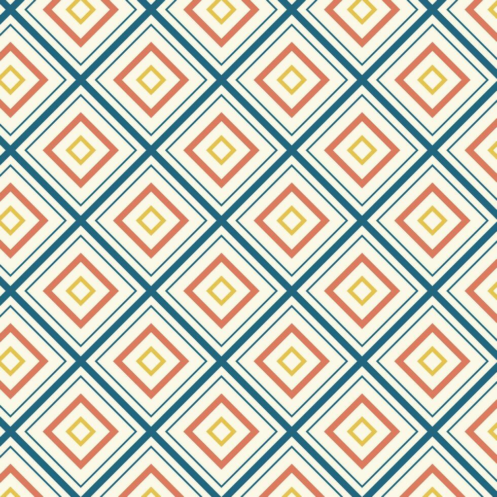 Seamless pattern in retro style. Abstract texture decorative 50's, 60's, 70's style. Can be used for fabric, wallpaper, textile, wall decoration. Vector illustration