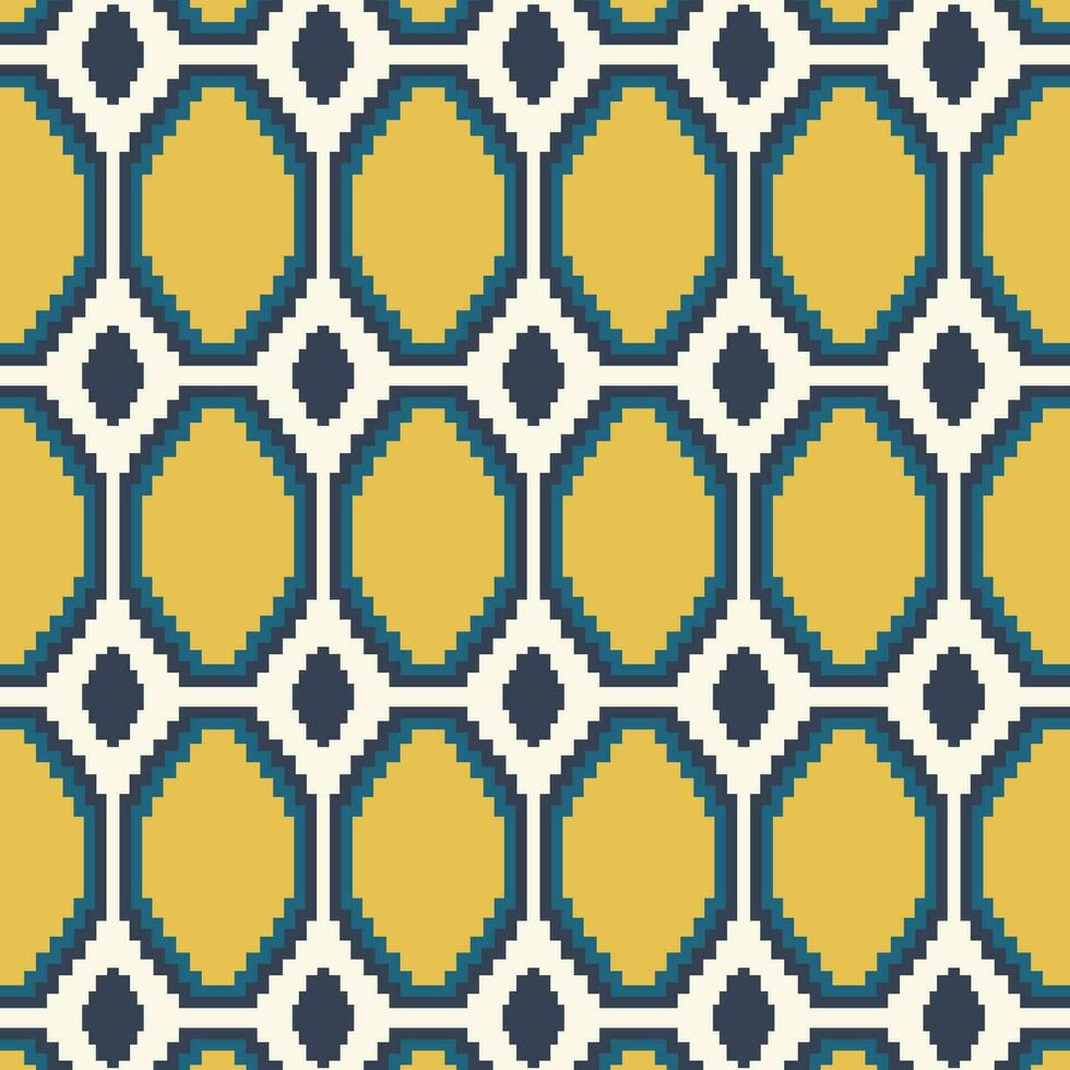 Seamless pattern in retro style. Abstract texture decorative 50's, 60's, 70's style. Can be used for fabric, wallpaper, textile, wall decoration. Vector illustration