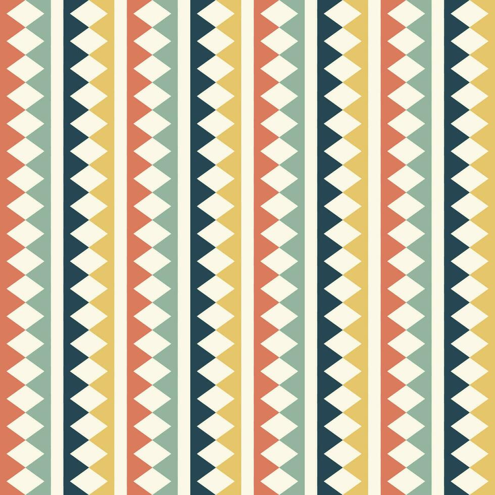 sin costura modelo en retro estilo. resumen textura decorativo años 50, años 60, Años 70 estilo. lata ser usado para tela, fondo de pantalla, textil, pared decoración. vector ilustración