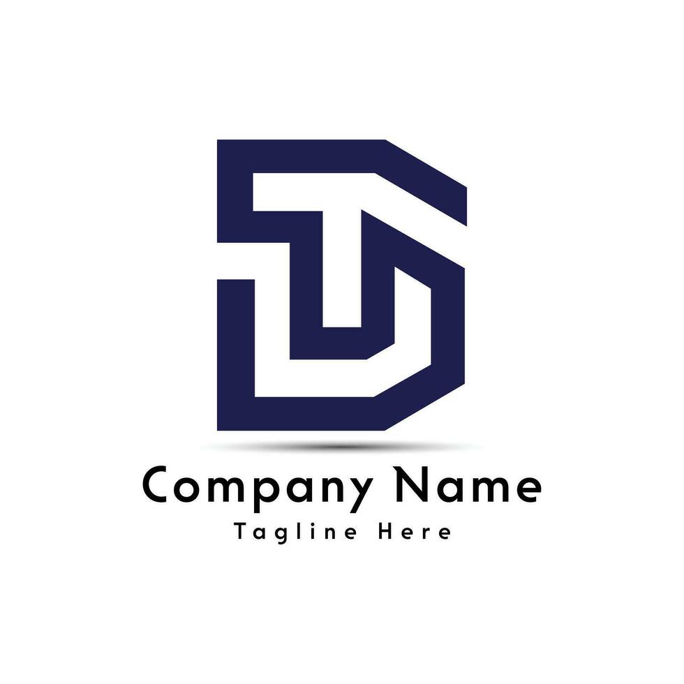 DT letter logo design icon vector