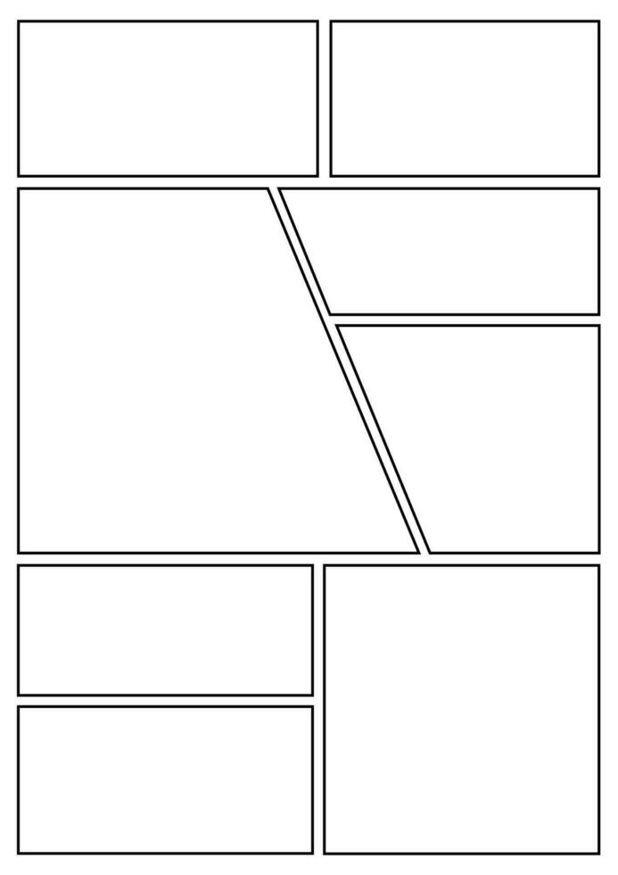 Manga storyboard layout A4 template for rapidly create papers and comic book style page 22 vector