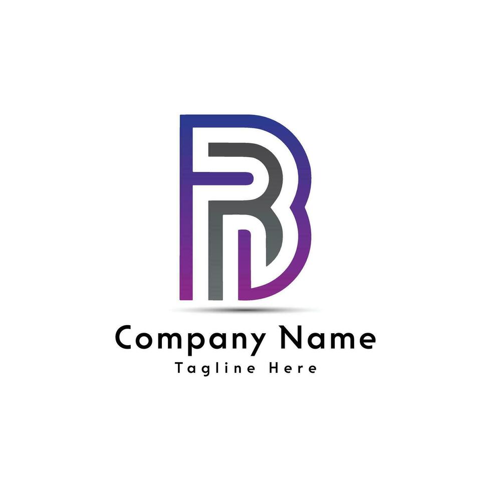 BR letter initial logo design icon vector