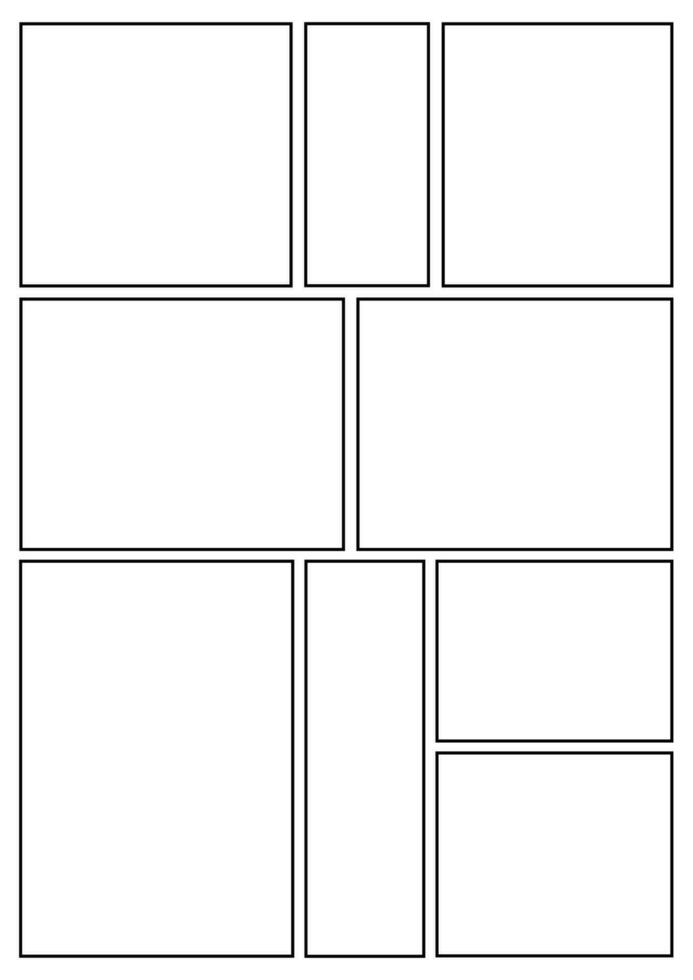 Manga storyboard layout A4 template for rapidly create papers and comic book style page 23 vector