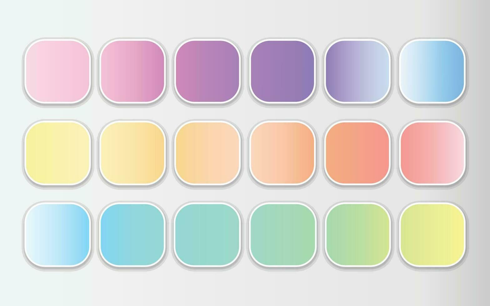 Pastel Colors gradient set vector