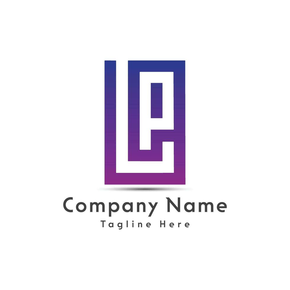 LP letter logo design icon vector