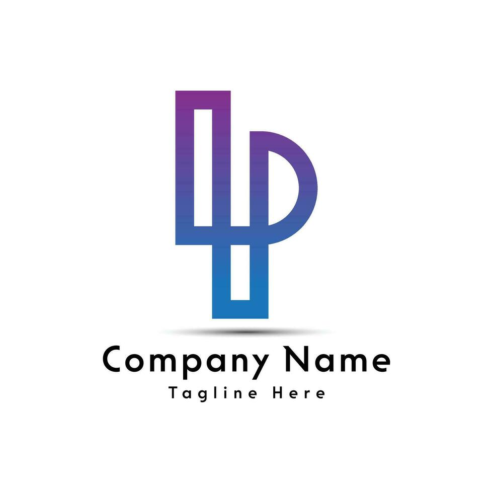LP letter logo design icon vector