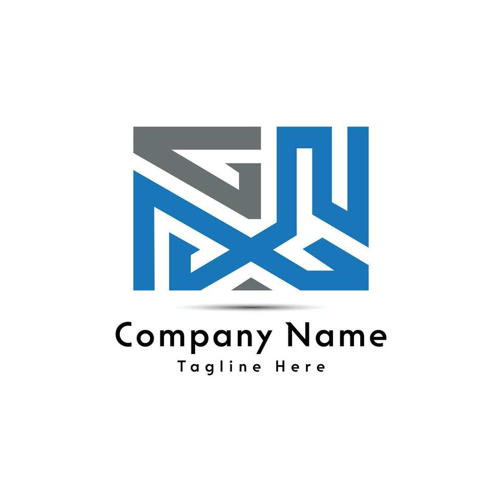 GNX letter logo design icon vector