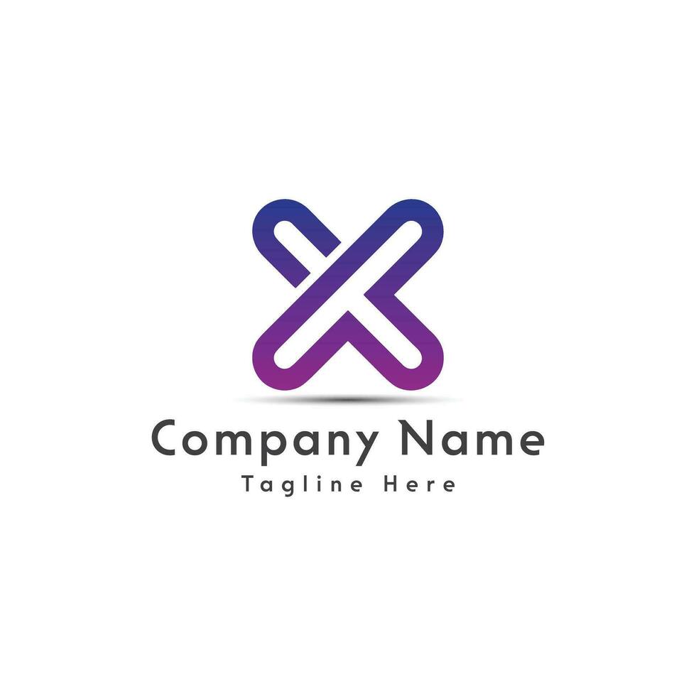 X letter logo design icon vector
