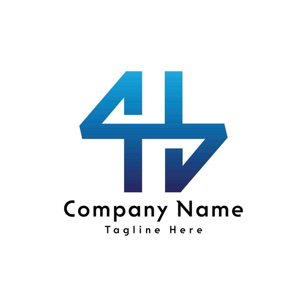 4b letra logo diseño icono vector
