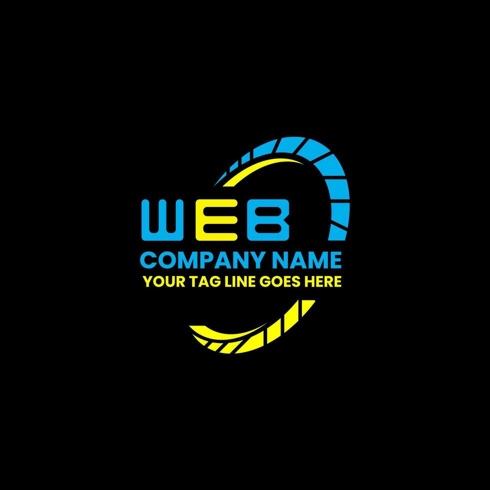 web letra logo vector diseño, web sencillo y moderno logo. web lujoso alfabeto diseño