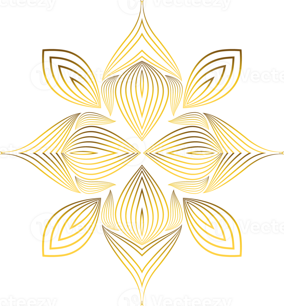 luxury golden flower petal png