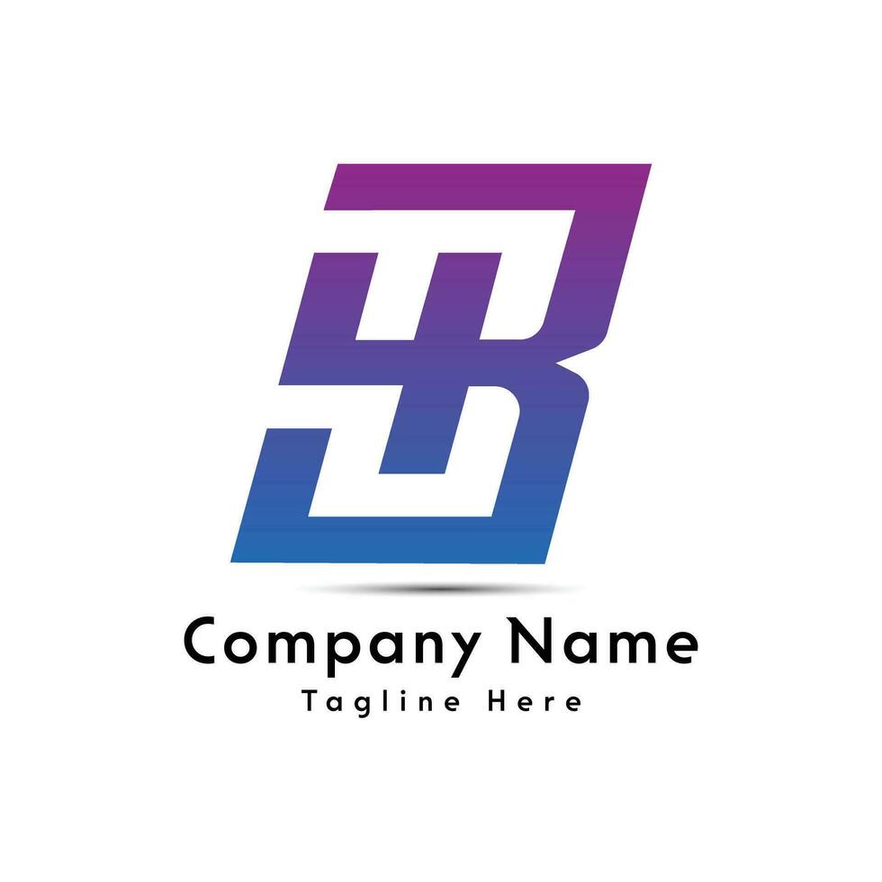 4B letter logo design icon vector