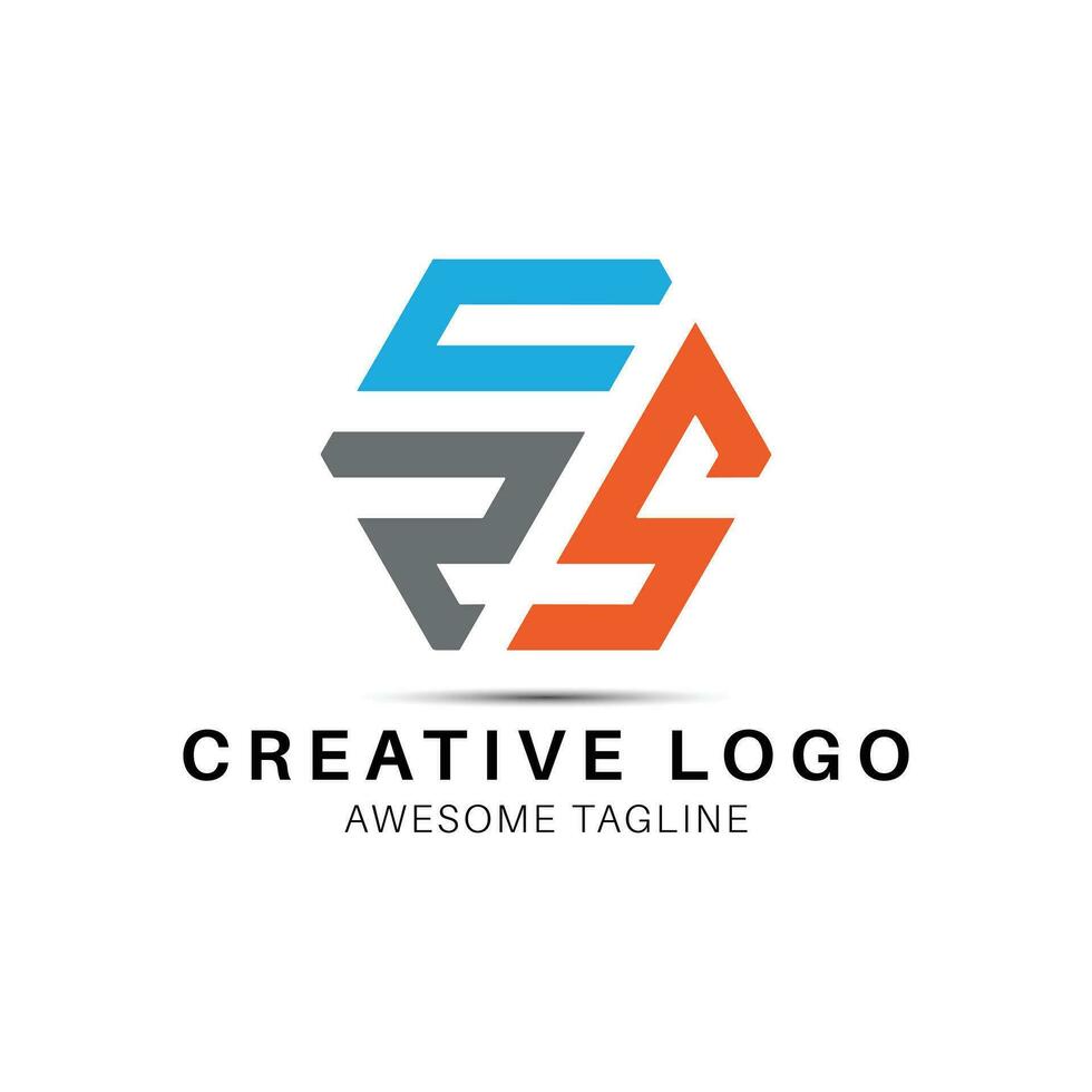 RFS letter logo design icon vector