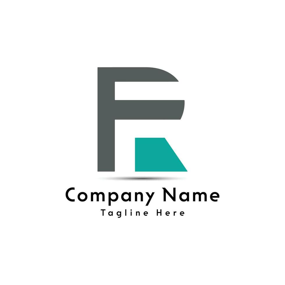 FR letter logo design icon vector