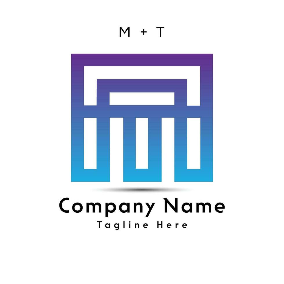 MT letter logo design icon vector