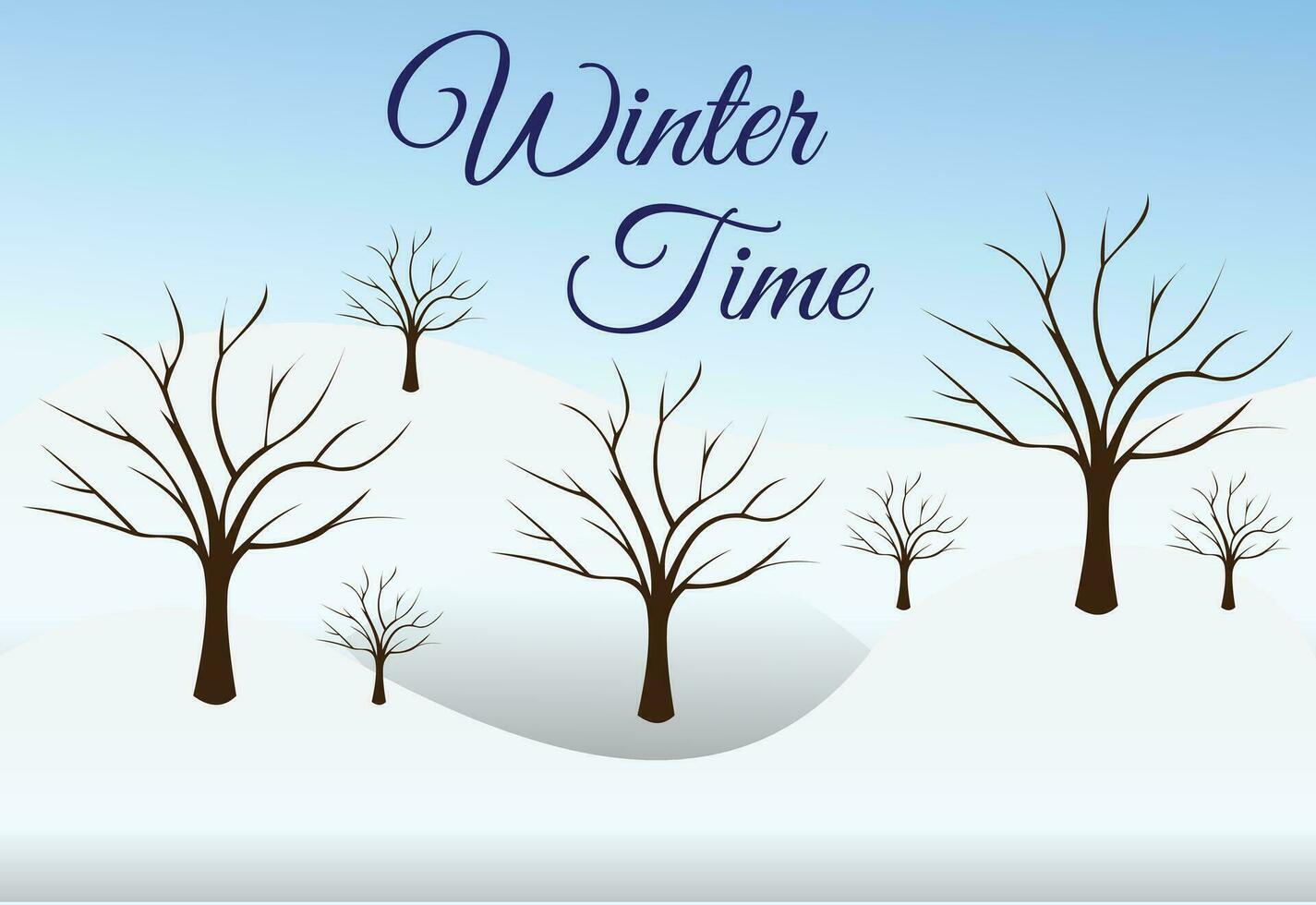 winter time in nature  forest in blue  and grey  backgrount template vector