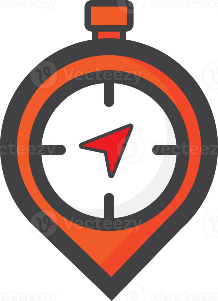 flat location pin icon png