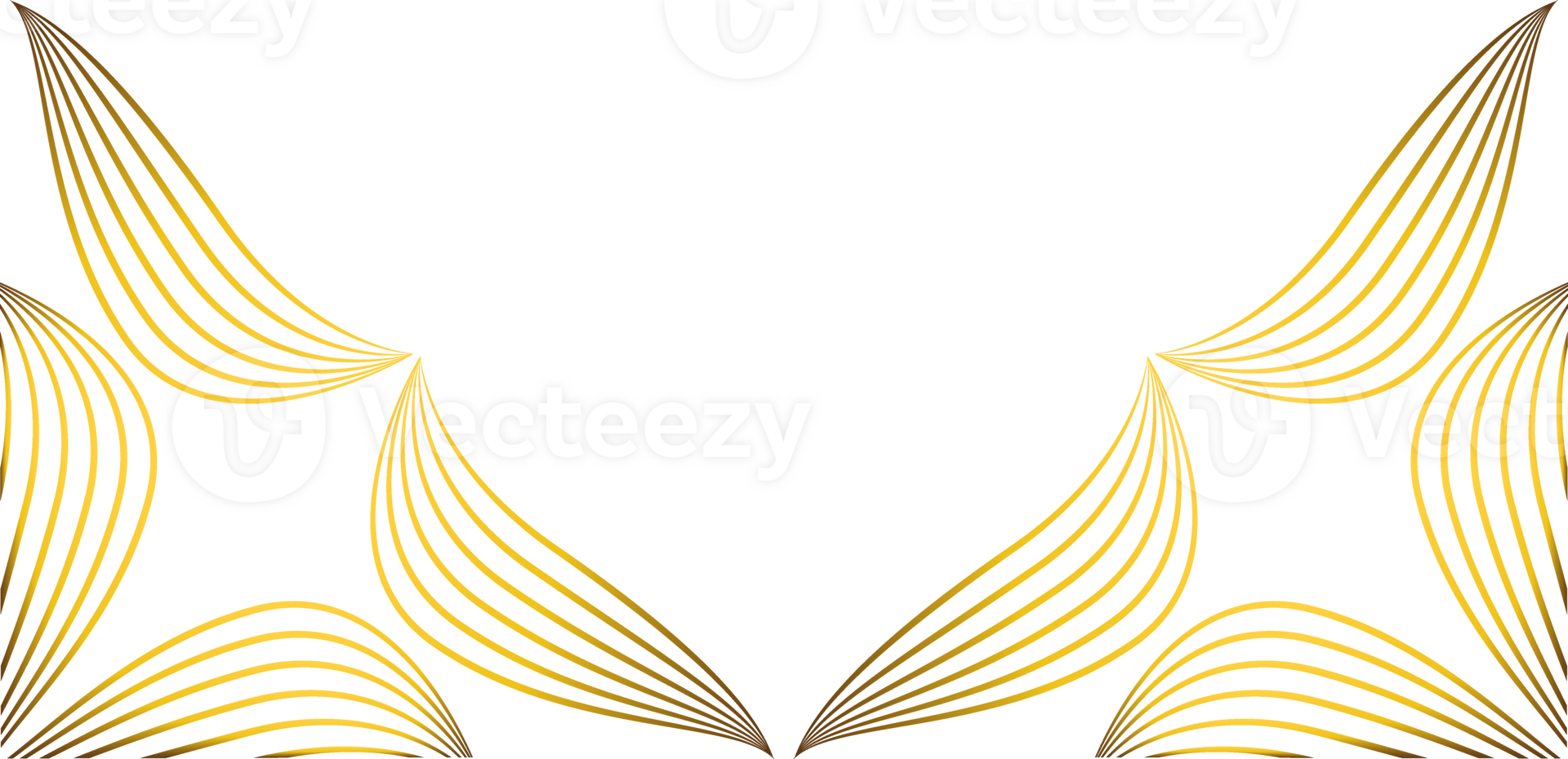 golden floral decoration png