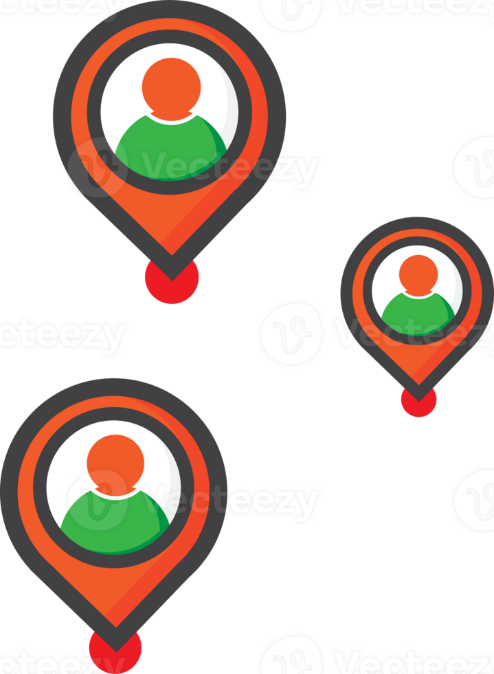 flat location pin icon png