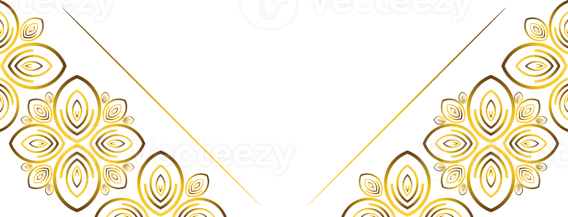 golden flower ornament png