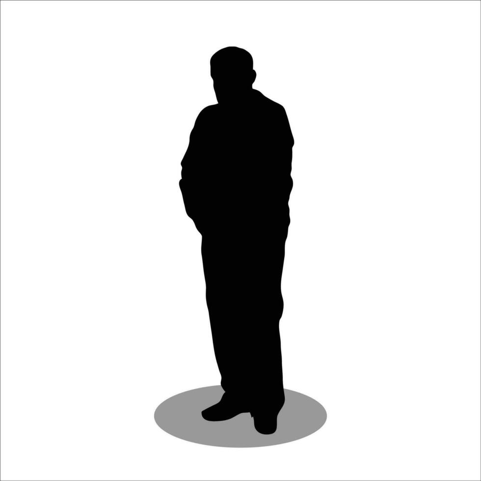 Old men silhouette vector