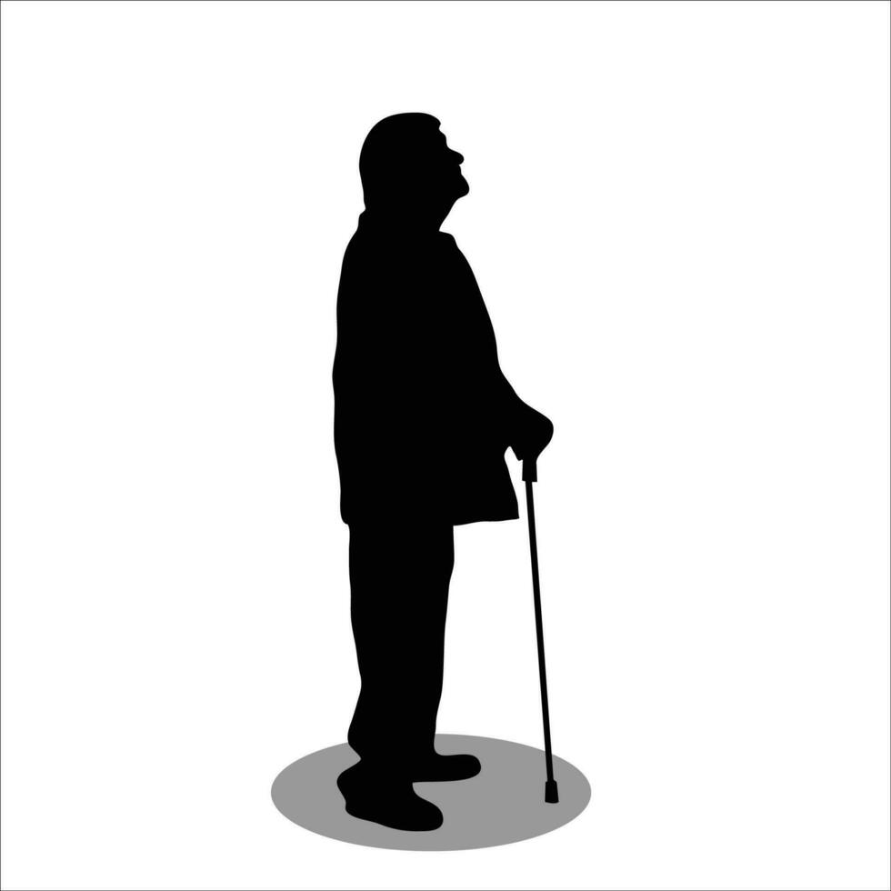 Old men silhouette vector