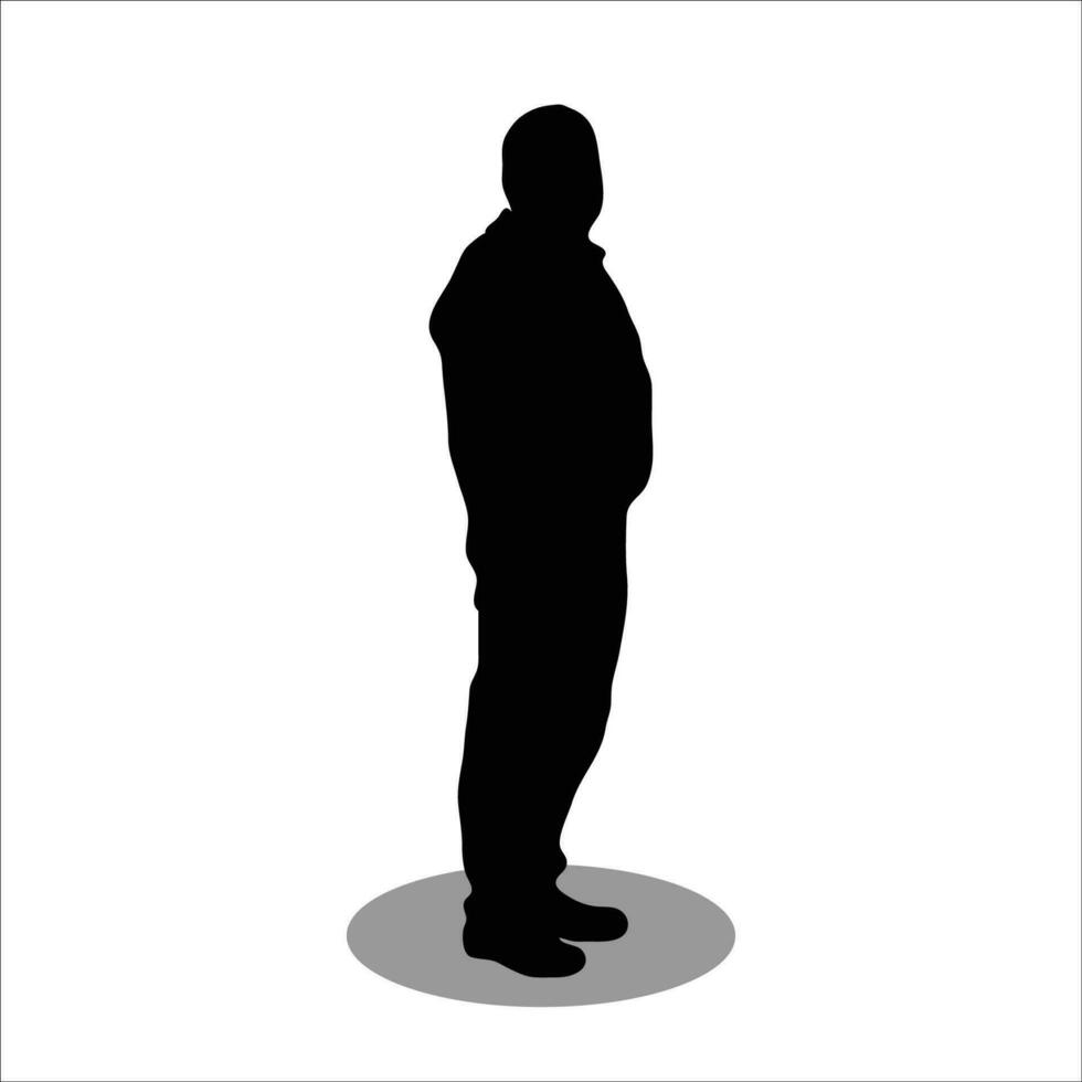 Old men silhouette vector