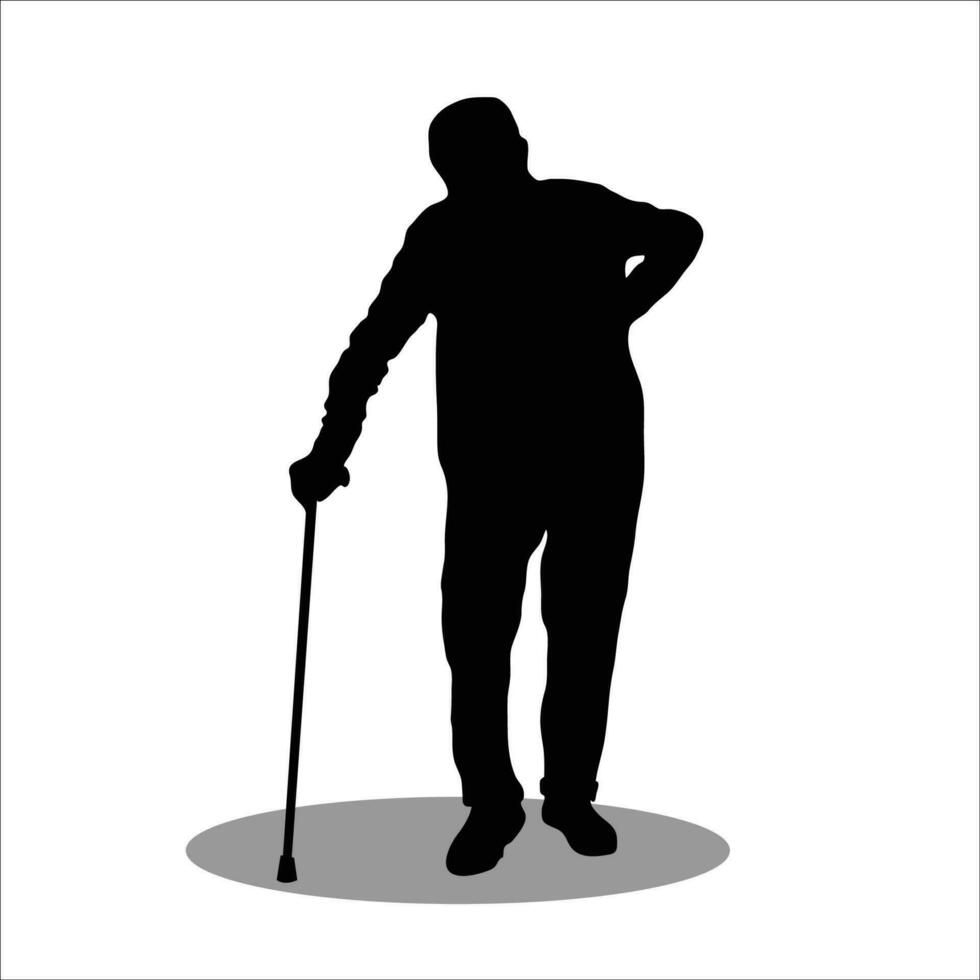 Old men silhouette vector