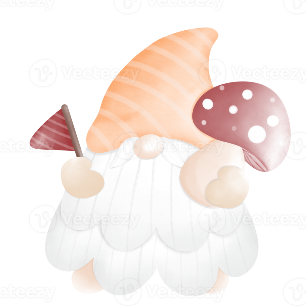 cutie gnome wear orange hat png