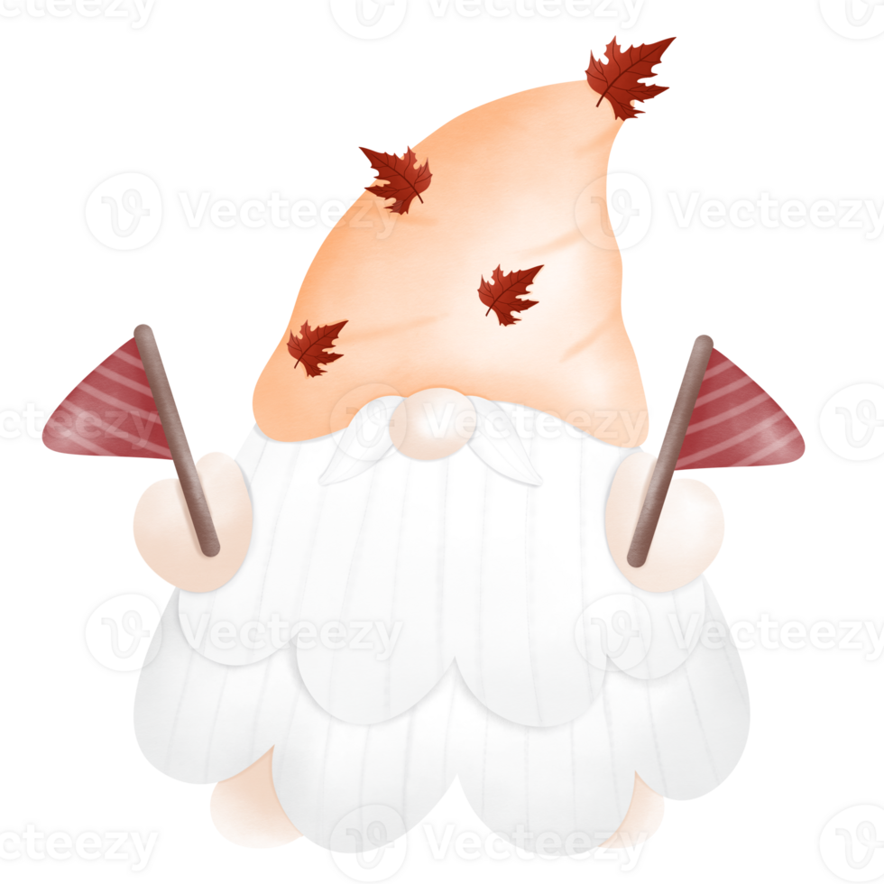 cutie gnome wear orange hat png